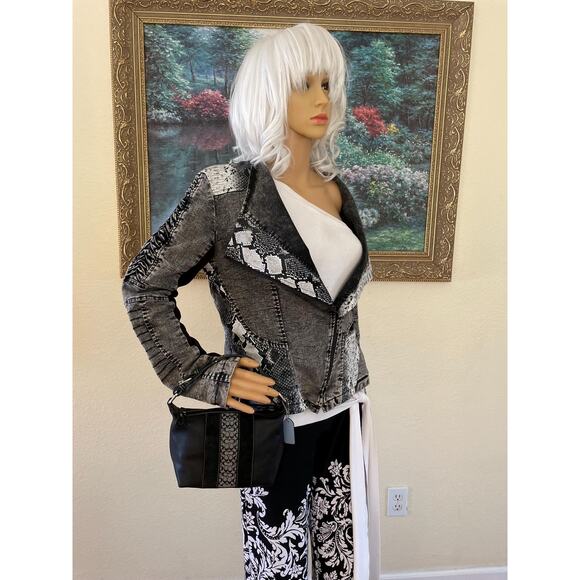 Vtg COACH signature black canvas / leather suede fabric Y2K Demi mini bag - Picture 3 of 9